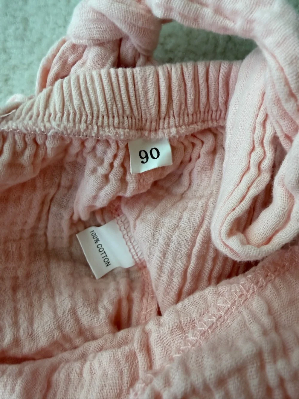 Peach Gauze Soft Cotton Muslin Baby Jumpsuit Overall
